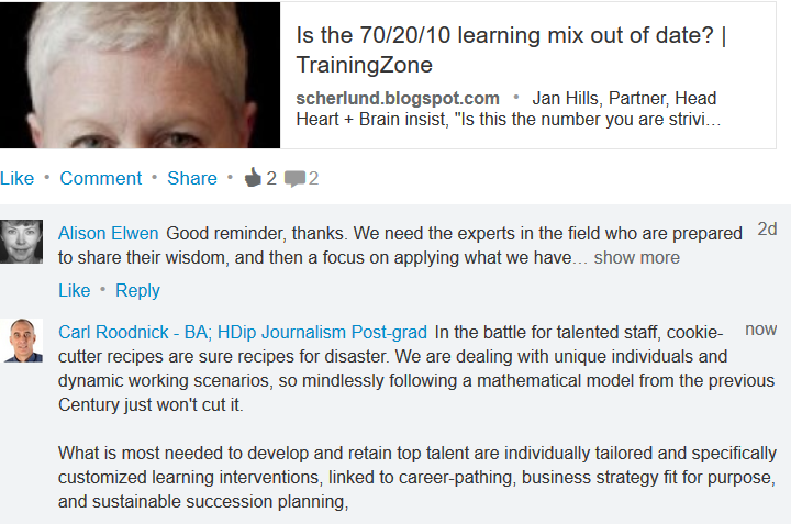 70:20:10 Learning Mix